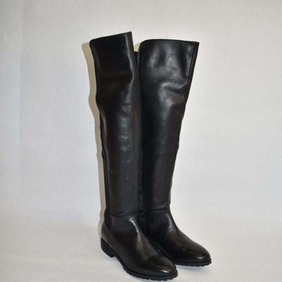 Blondo Presto Waterproof Knee Hi Boot Black Leather 7 B6718 - Picture 2 of 7